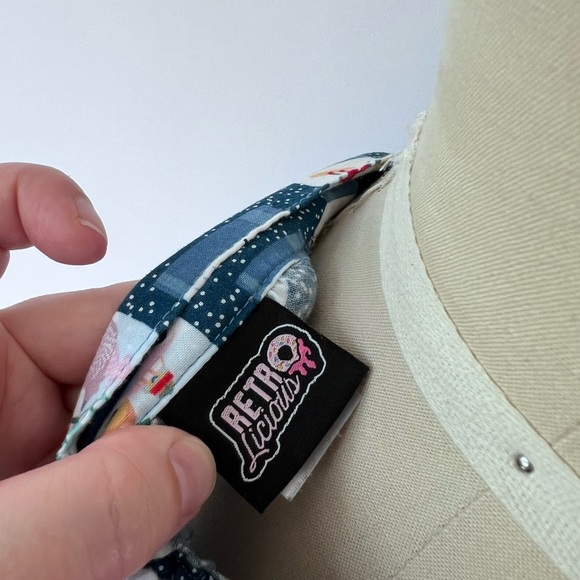 Modcloth Festive Blue Snow Globe A-Line Skirt - Picture 7 of 7